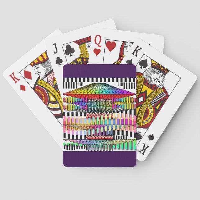 Geometrisk struktur lila casinokort (Baksidan)