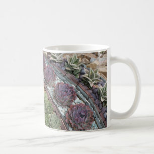 Geometrisk suckulentträdgård kaffemugg