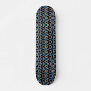 geometrisk svart- och blåttskateboard skateboard bräda 21,5 cm