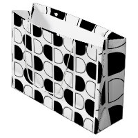 Geometrisk svart och vit halvcirkel