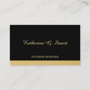 Geometrisk svartvitt och Guld-Elegant Visitkort