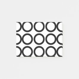 Geometrisk svartvitt post-it block