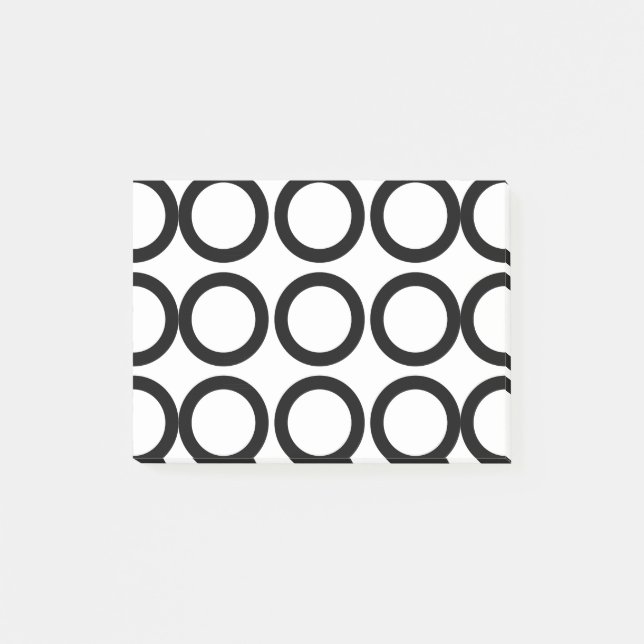 Geometrisk svartvitt post-it block (Framsida)