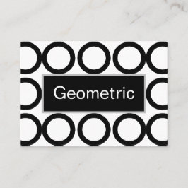 Geometrisk svartvitt visitkort