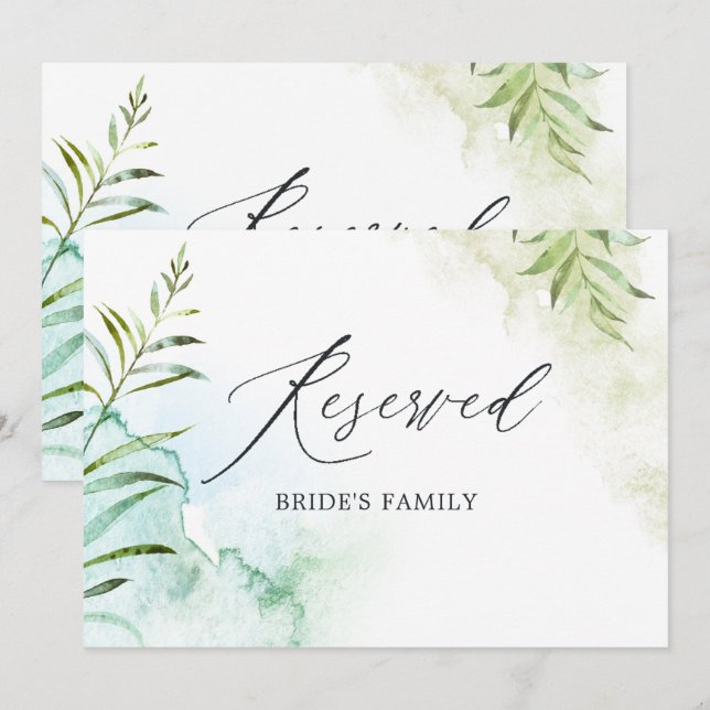 Geometrisk symbol för vattenfärg Crystal Bröllop,  Inbjudningar (Fram/baksida)