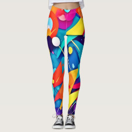 Geometrisk symfoni Färg Leggings
