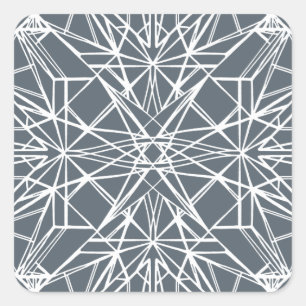 Geometrisk symmetri fyrkantigt klistermärke