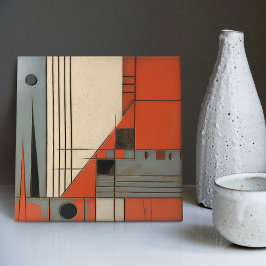Geometrisk symmetri i modern Abstrakt i mitten av Kakelplatta
