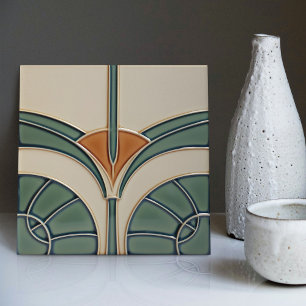 Geometrisk symmetri i modern Abstrakt i mitten av Kakelplatta
