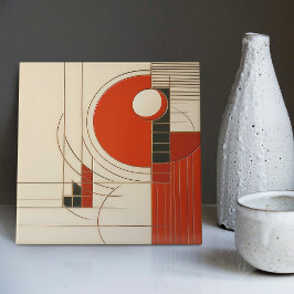 Geometrisk symmetri i modern Abstrakt i mitten av Kakelplatta