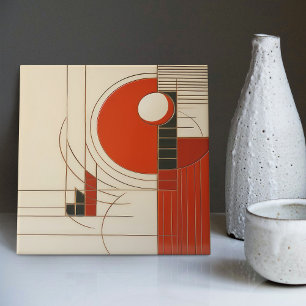 Geometrisk symmetri i modern Abstrakt i mitten av  Kakelplatta