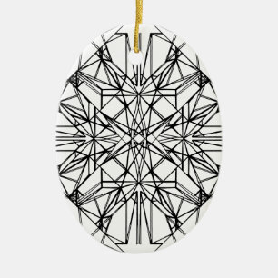 geometrisk symmetri julgransprydnad keramik