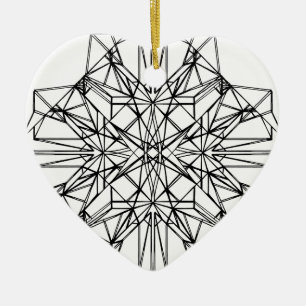 geometrisk symmetri julgransprydnad keramik