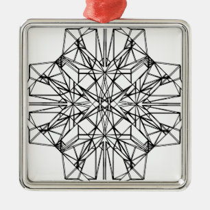 geometrisk symmetri julgransprydnad metall