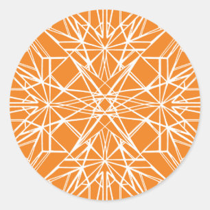 Geometrisk symmetri runt klistermärke