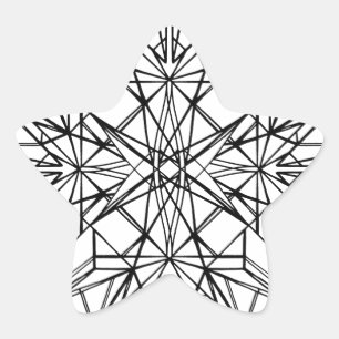 geometrisk symmetri stjärnformat klistermärke