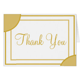 Geometrisk Tack för guld White Bröllop Hälsningskort