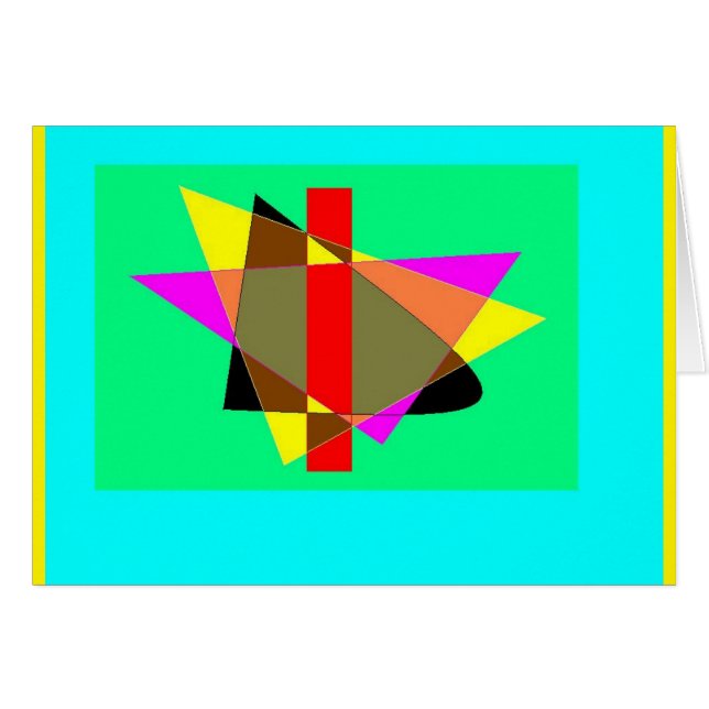Geometrisk tanke… lek hälsningskort (Framsidan Horizontal)