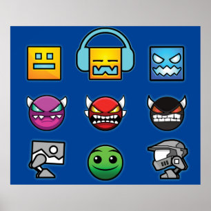 geometrisk tankstreck poster