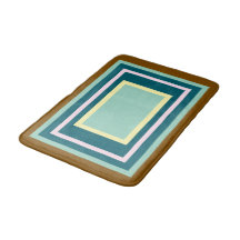 Geometrisk Teal Brun Rosa