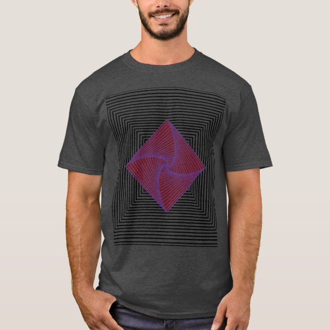 geometrisk teckning t shirt (Framsida)