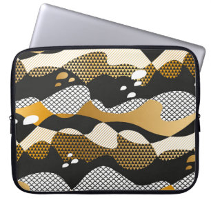 Geometrisk texturerad abstrakt vinkarare i metall laptop fodral