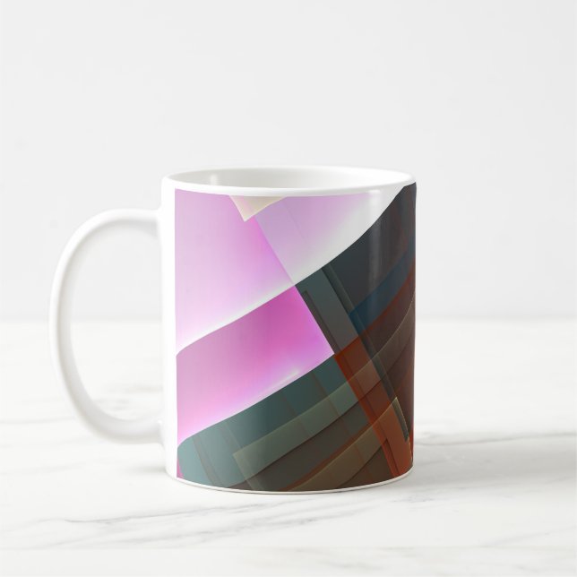 Geometrisk texturerad dekoration kaffemugg (Vänster)