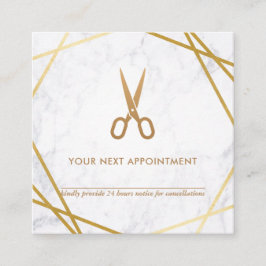 Geometrisk tidsbeställning för stylist för fyrkantigt visitkort