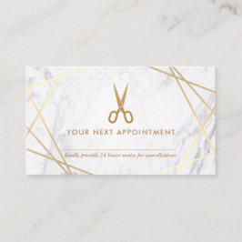 Geometrisk tidsbeställning för stylist för visitkort