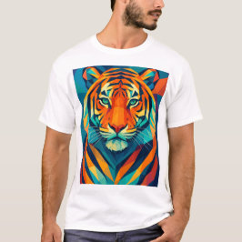 Geometrisk tiger-tröja t shirt