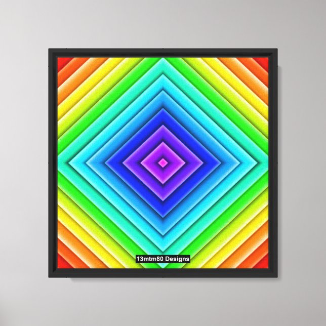 Geometrisk Topografi (enkel) - Canvastryck (Framsida)