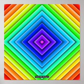 Geometrisk Topografi (enkel) - Postertryck Poster