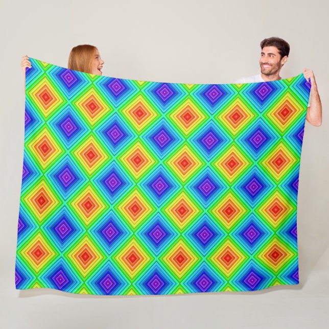 Geometrisk topografi - flanellfilt fleecefilt (På plats)