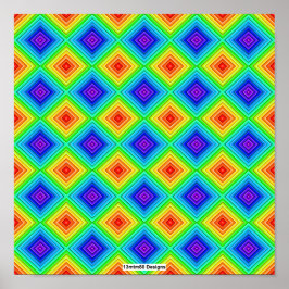 Geometrisk topografi (mönster) - Postertryck Poster