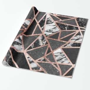 Geometrisk triangel för modern rosa guld- presentpapper