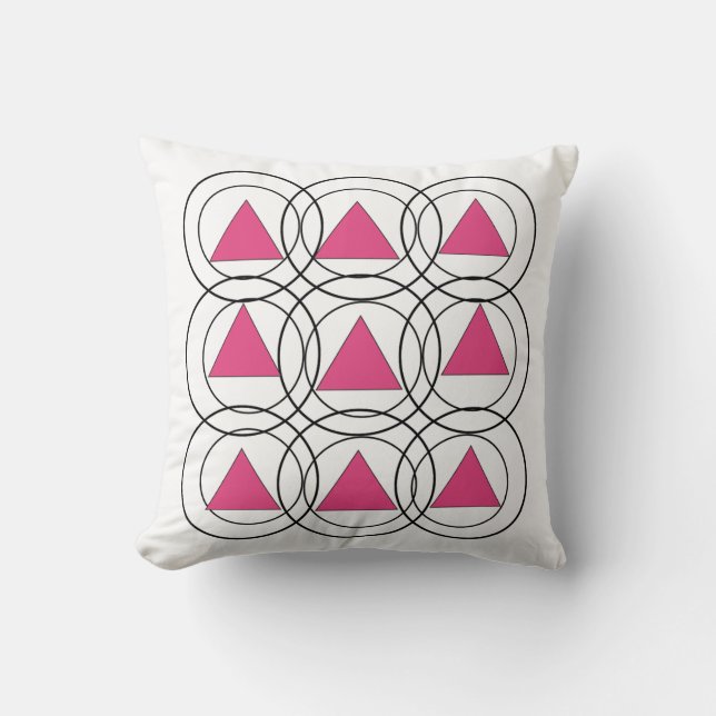 Geometrisk Triangel Fyrkantig Kudd – Modern & Styl Kudde (Framsida)