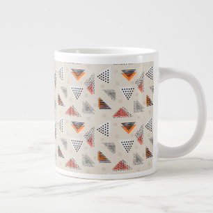 Geometrisk triangel Hand plockade Mönster Jumbo Mugg