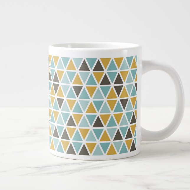 Geometrisk triangel Mönster Jumbo Mugg (Höger)