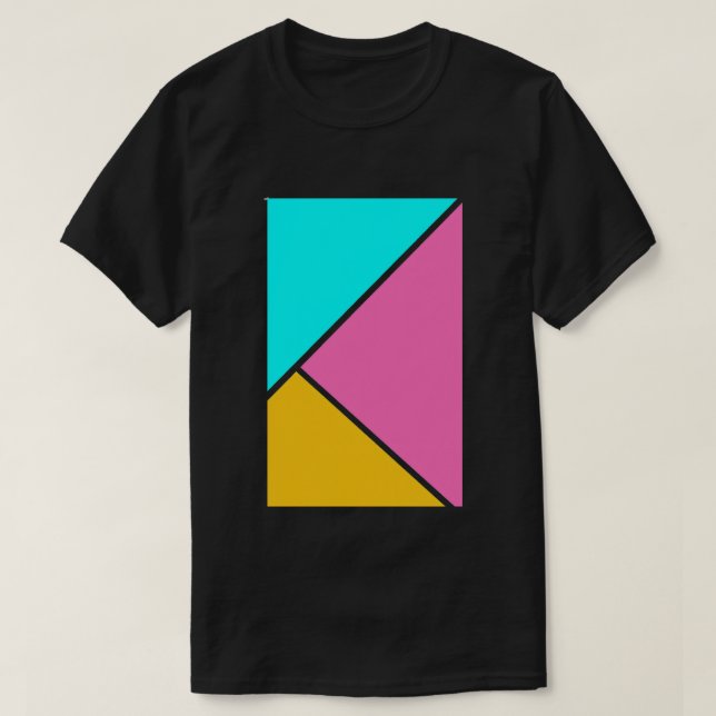 Geometrisk triangel Mönster T Shirt (Design framsida)