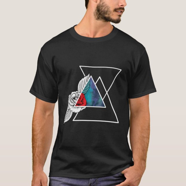 Geometrisk triangel Ro Aesthetic Minimal Art Mini T Shirt (Framsida)