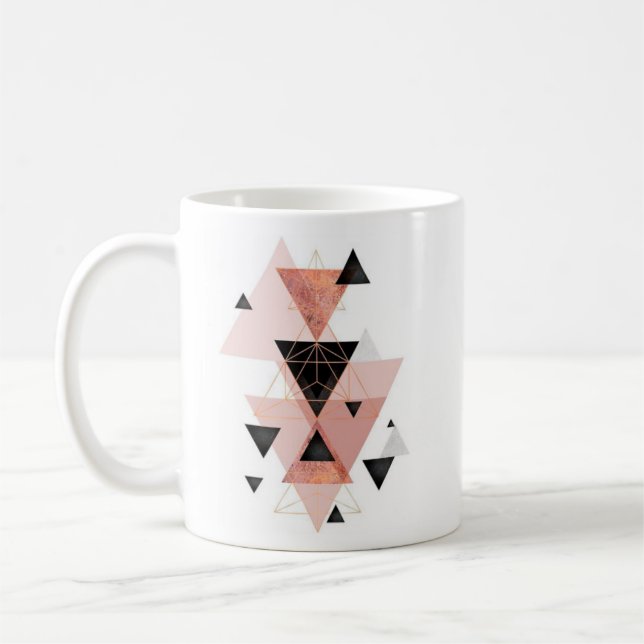 Geometrisk triangeldesign kaffemugg (Vänster)