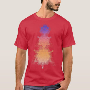 Geometrisk triangelgradient för Toppen T Shirt