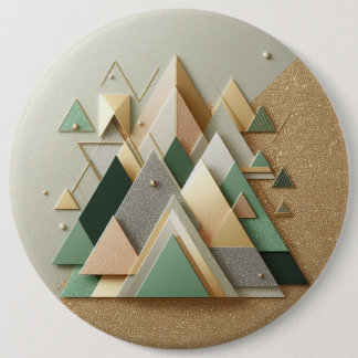 Geometrisk triangels glitter abstrakt polygonal knapp