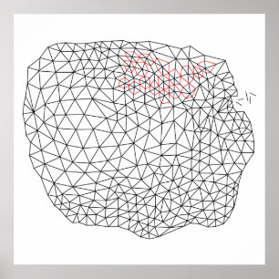 Geometrisk triangulationsdesign poster