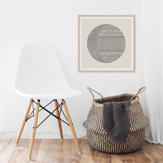 Geometrisk tribal mönster Eclipse Moon Konsttryck Poster (Skapare uppladdad)