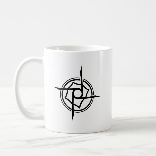 Geometrisk Tribal Sigil - Abstrakt Stjärna Emblem Kaffemugg (Vänster)