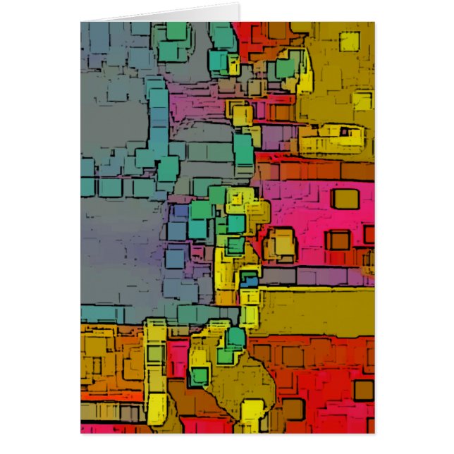 Geometrisk Tunnelbanan Hälsningskort (Framsidan)