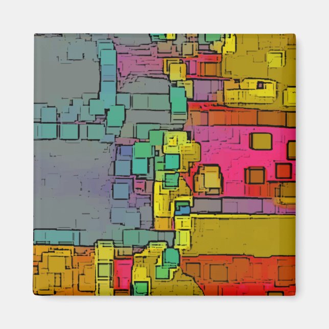 Geometrisk Tunnelbanan Magnet (Framsidan)