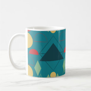 Geometrisk turkos för Mod i mitten av århundradet Kaffemugg