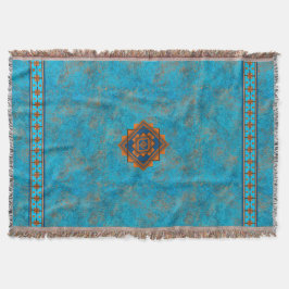 Geometrisk turkos för sydvästra bergarttoppar filt